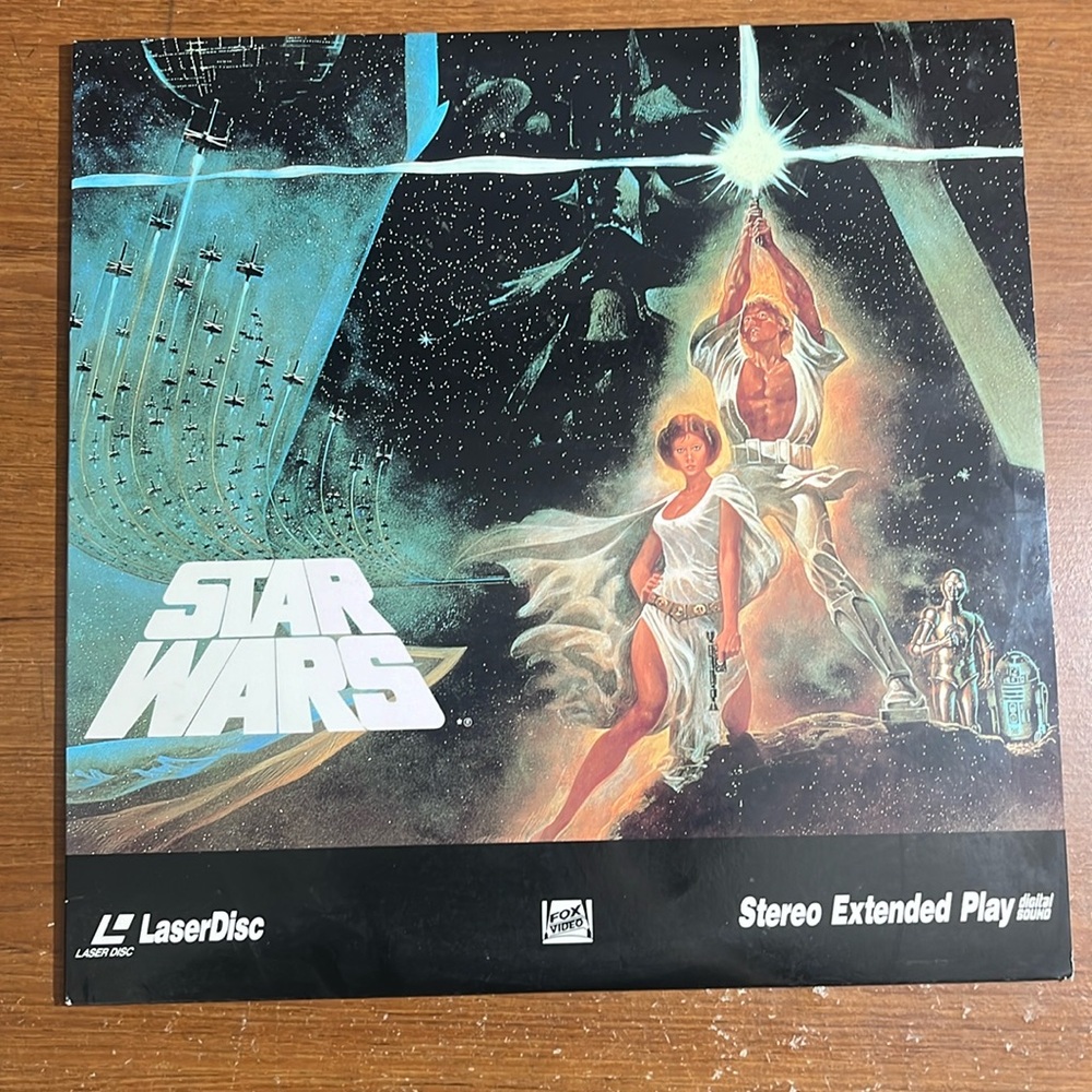Vintage 1992 90s Fox Video Star Wars Stereo Extended Play Laser Disk